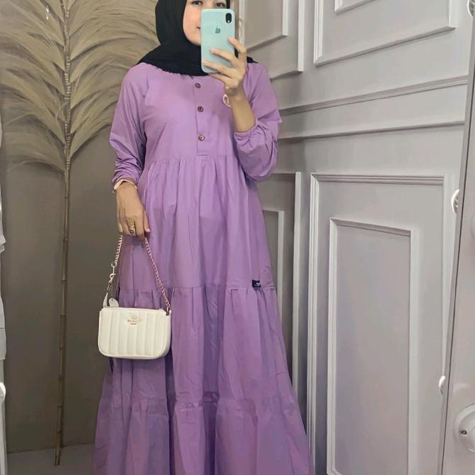 Zahra by Keyzaa, gamis bahan katun paris