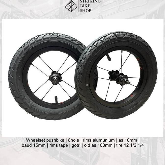 VELG PUSHBIKE WHEELSET BALANCE BIKE SEPEDA 12 INCH BAN KOMPA