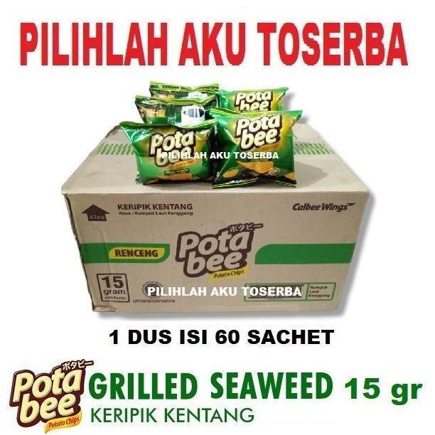 Potabee Keripik Kentang RUMPUT LAUT / SEAWEED RENCENG - (HARGA 1 DUS)