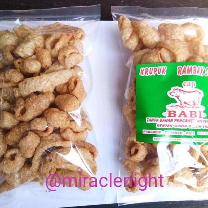 Krupuk Rambak Babi cap Babi Asli Bali 200 gram