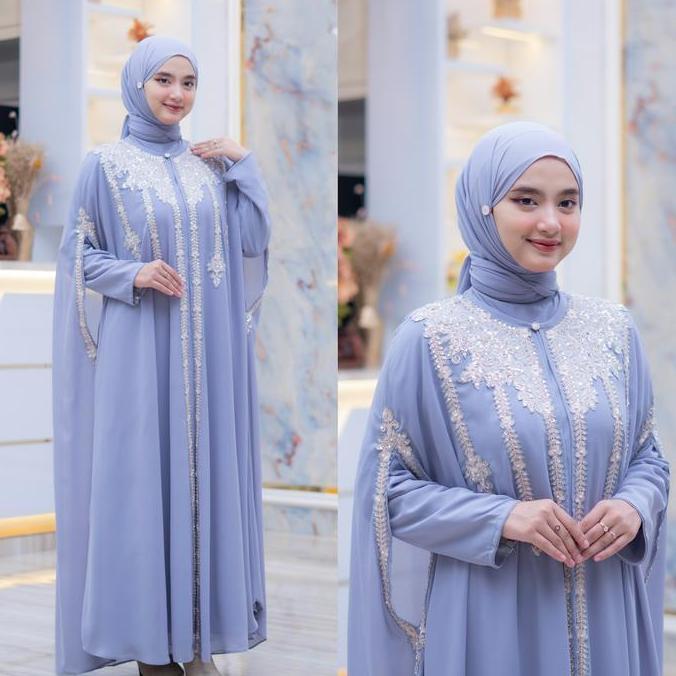 Rades - Kaftan Mahera Premium Bordir Elegan Gamis Abaya Busana Muslim Kondangan & Lebaran Wanita Dew