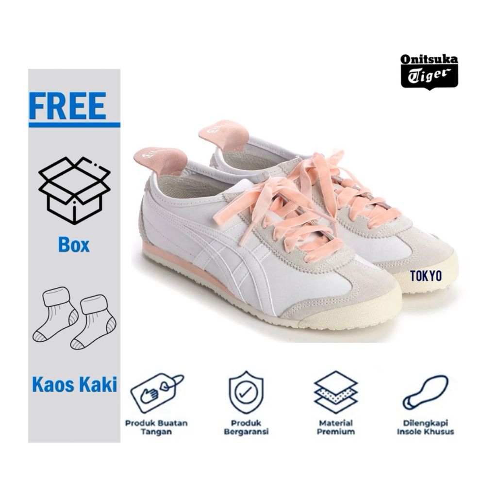 Sepatu Sneakers Indo Tali Mexico 66 Pita Pink Sepatu Wanita Original
