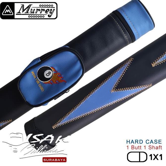 Blue Eight Ball Hard Cue Case 1x1 - Tas Stik Billiard 1B1S