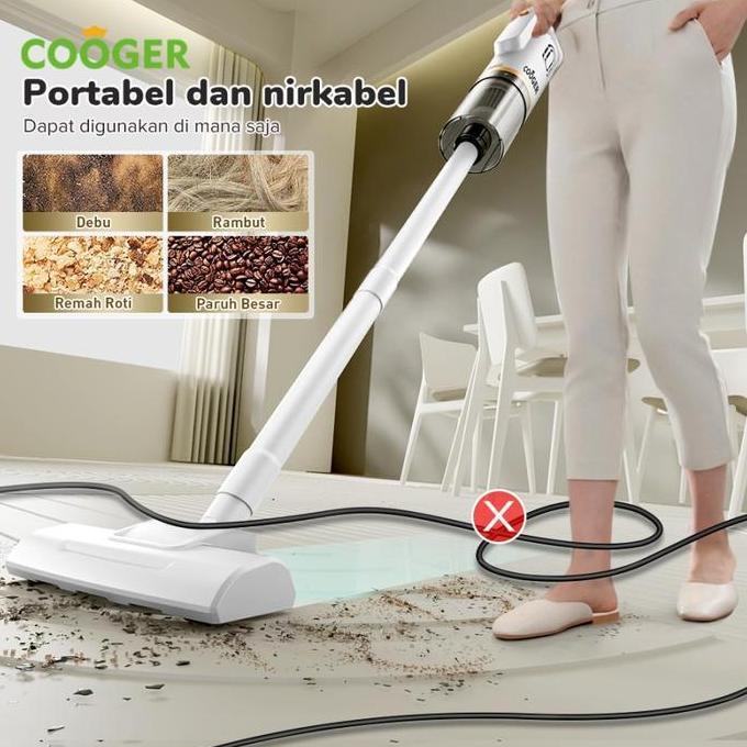 Eltrikboy- Cooger Vacuum Cleaner Mini Portable Wireless Penyedot Debu Serbaguna