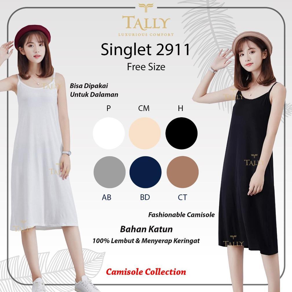 TANKTOP 2911 TALLY - TANKTOP PANJANG TALLY - Tank Top Singlet Panjang Wanita Tally Fit To XL 2911 Ta