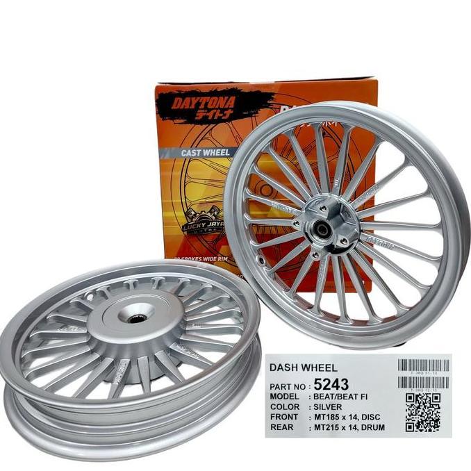 Pelek Velg Vleg Racing Daytona Beat Scoopy Spacy Vario 110 Beat Pop Beat Fi Esp Ring 14 Silver Dayto