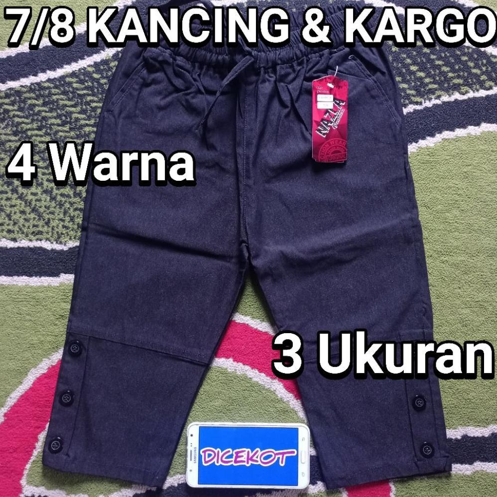PREMIUM CELANA PENDEK WANITA 7/8 KANCING & KARGO BAHAN ELIZABETH OTOMEN