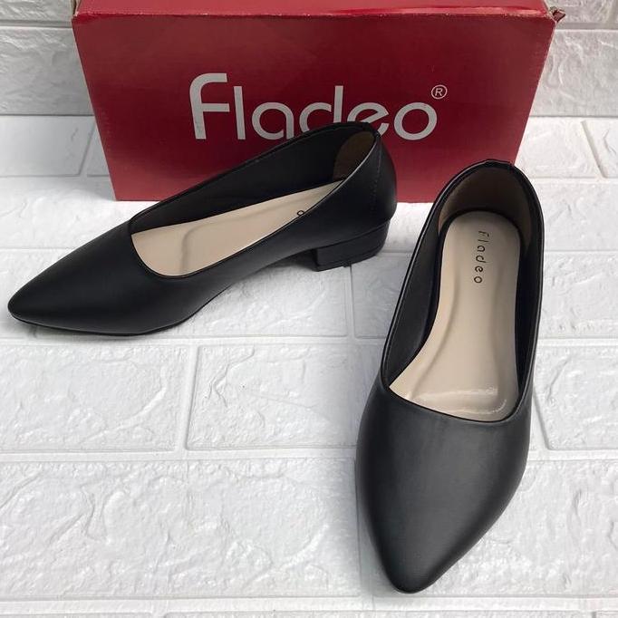 Awet (Naik Size) Sepatu Pantofel Wanita Fladeo Heels 3Cm Sepatu Kerja Formal Kantor