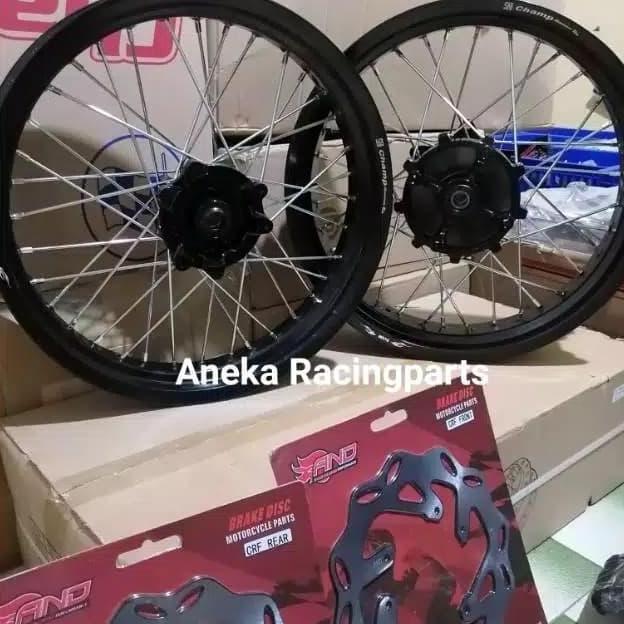 Velg supermoto crf 150l ring 17 komplit anti ribet tinggal pasang