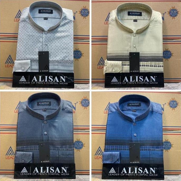 KOKO PANJANG ALISAN Bordir Lengan Panjang Warna Sage Coklat Abu Olive