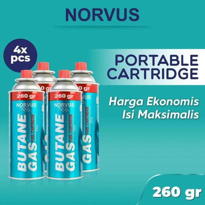 NORVUS - Bundling Portable Butane Gas 4 pcs 260g