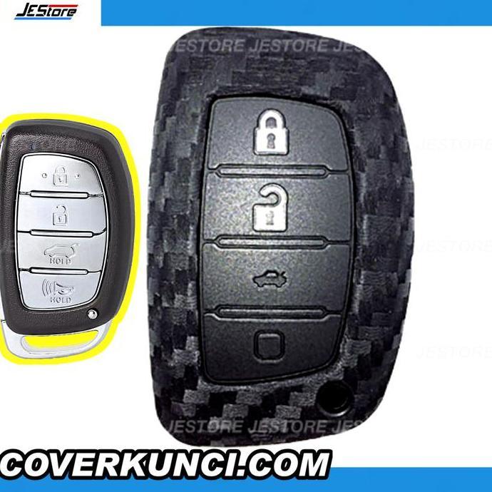 HYUNDAI CRETA 4BTN Cover Kunci Sarung Carbon Hyundai Creta Kunci Cover