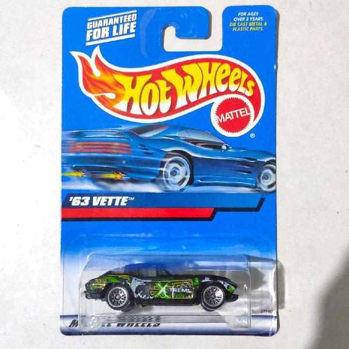 Hotwheels Hot Wheels 63 Vette Corvette Split Window biru 2000 Xtreme blue card