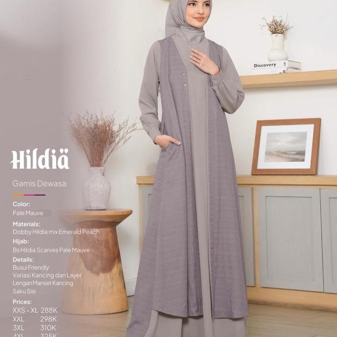 SARIMBIT NIBRAS 2026 HILDIA PALE MAUVE RAYYA SERIES NIBRAS 2026