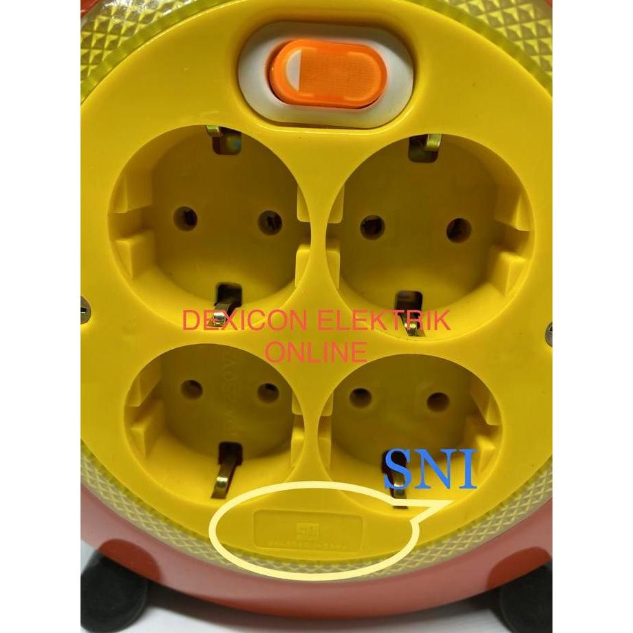 Gercep- Stop Kontak Venus 15 Meter Full/Roll Kabel/Kabel Box/Kabel Gulungan