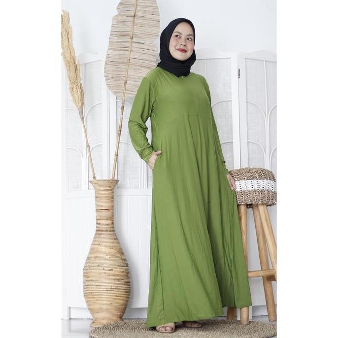 GAMIS ZIPER (BUSUI) JERSEY RESLETING DEPAN POLOS JUMBO XXXL LENGAN PANJANG DRESS MAYUNG JERSEY PREMI