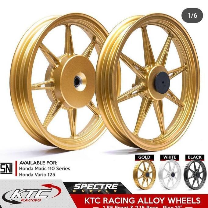 velg ktc racing spectre ring 14 vario 110/ pelak beat karbu fi scoopy