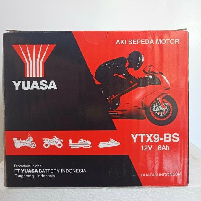 Promo AKI YUASA YTX9-BS MF AKI MOTOR NINJA 250 CC Diskon