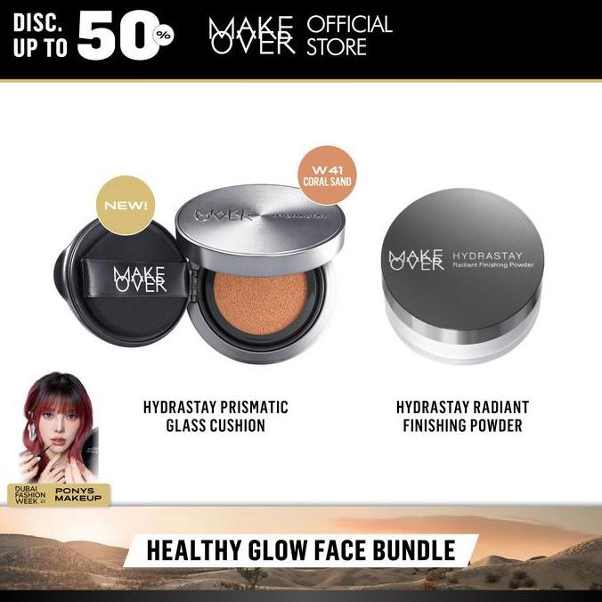 wafirudolf_ - make over healthy glow face bundle: hydrastay prismatic glass cushion + hydrastay radi