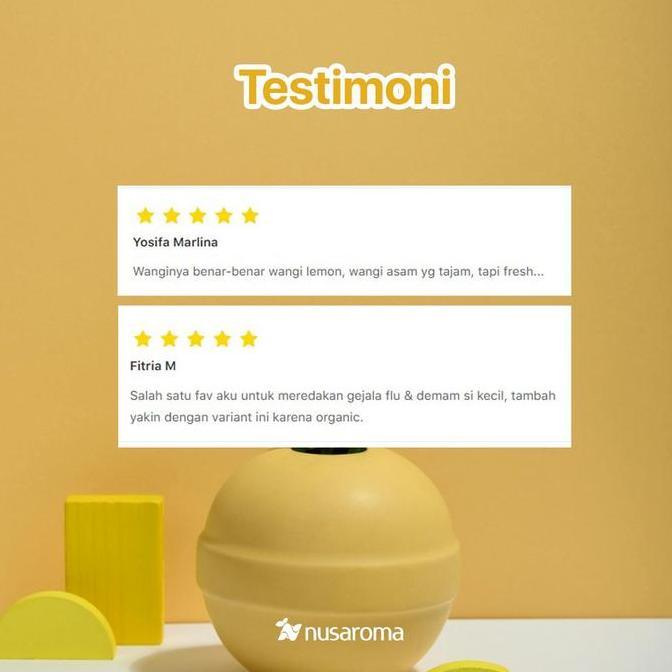 Oksiom- Nusaroma Lemon Organic Essential Oil - Minyak Aromaterapi Untuk Energi Dan Mood Booster