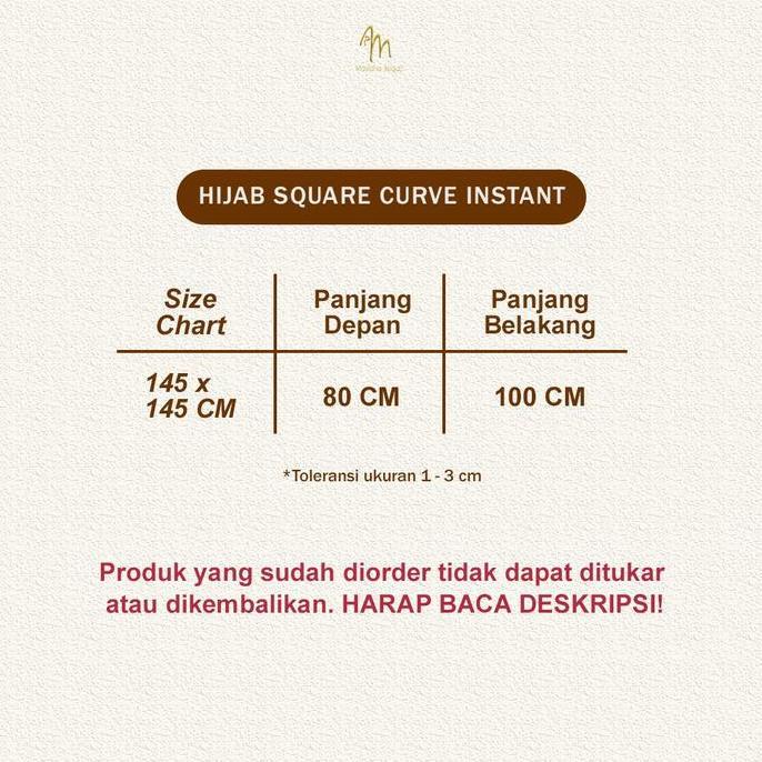 Maslaha Niqab l Hijab Square Curve Instant Syar'i I Jilbab Segi Empat Curve Syar'i Jumbo Kerudung Wa