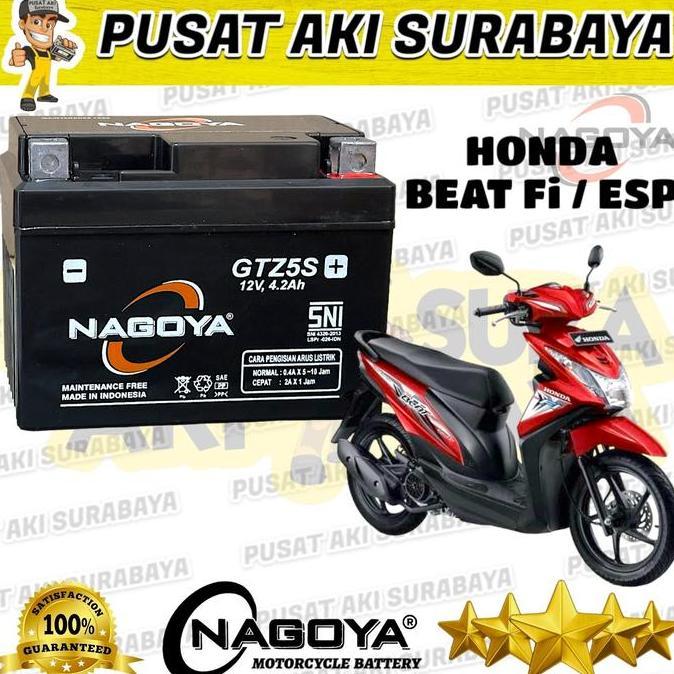 Promo PUSAT AKI SURABAYA SUPER NAGOYA GTZ5S ACCU MF KERING MOTOR MATIC BEAT Diskon