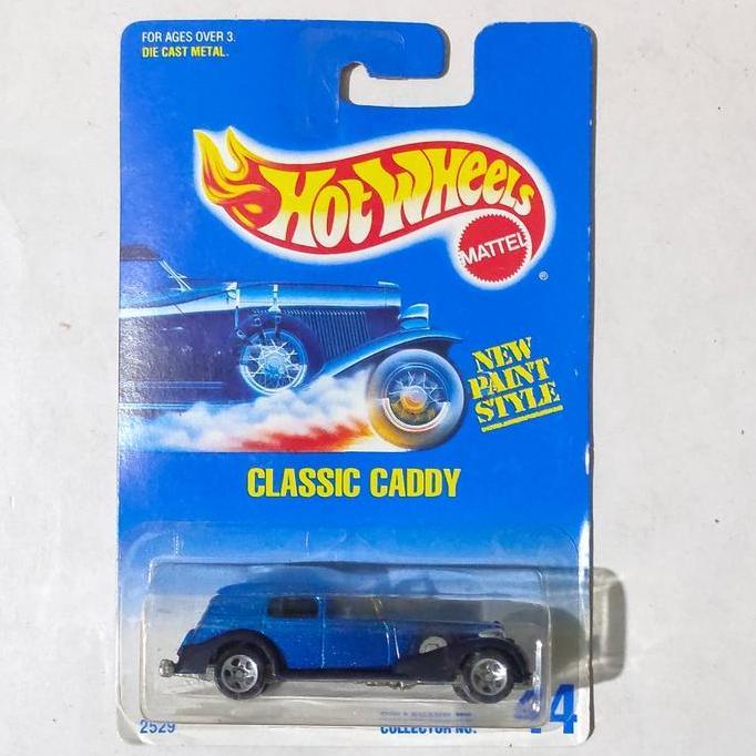 HW Hot Wheels 1935 35 Cadillac Classic Caddy biru 1992 base besi blue card