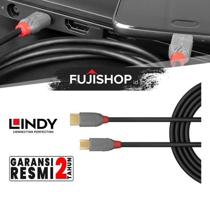 Murah Lindy 36891 1M Kabel Usb 2.0 Type C To Micro B Cable Anthra