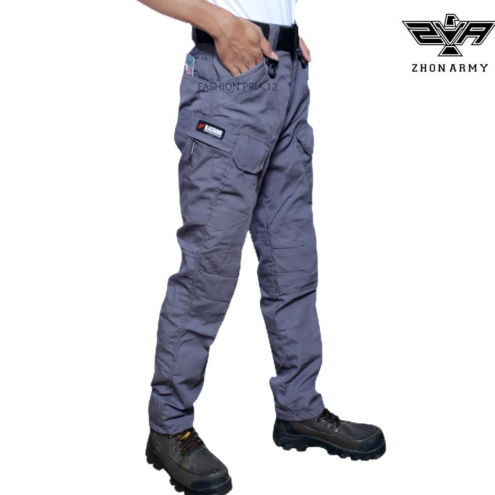 ORIGINAL ZHON ARMY CELANA PDL CARGO TACTICAL PANJANG OUTDOOR GREY