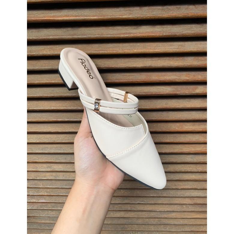 ORIGINAL SANDAL FLADEO WANITA MULES HEELS 3 CM  ( TALI 2 )