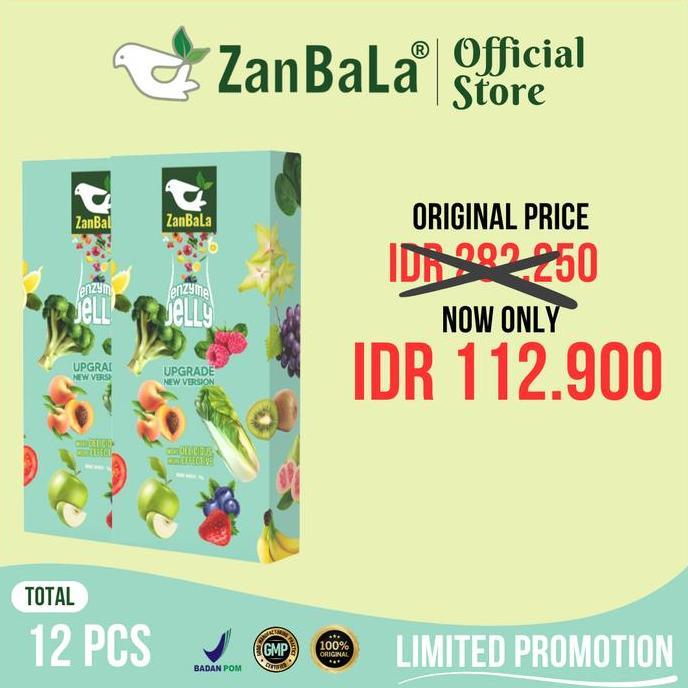 NEW YEAR PROMO NEW VERSIONZanBaLa fruit and vegetable High Enzyme Jelly untuk Membantu Melancarkan B