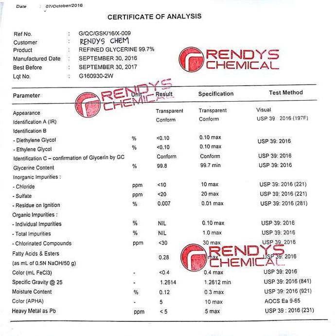 Medivix- Gliserin Nabati // Vegetable Glycerine Pharmateutical Grade (1 L)