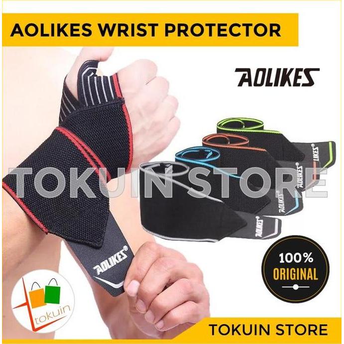 Aolikes Wrist Support Band Wrap Strap Gym Deker Pergelangan Tangan