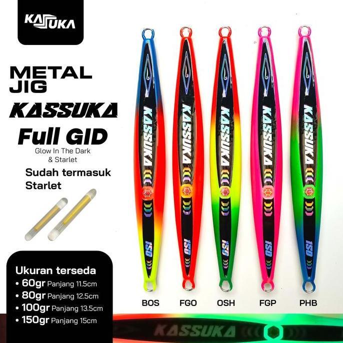 Metal Jig Kassuka 60Gr | 80gr | 100gr | 150gr | 200gr | 300gr | Untuk Slow Jig dan Fast Jig