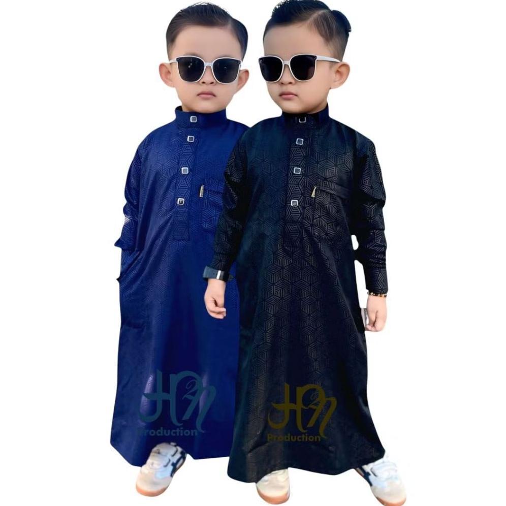 OFFICIAL Jubah Anak Laki-Laki Batik Embos Model Terbaru