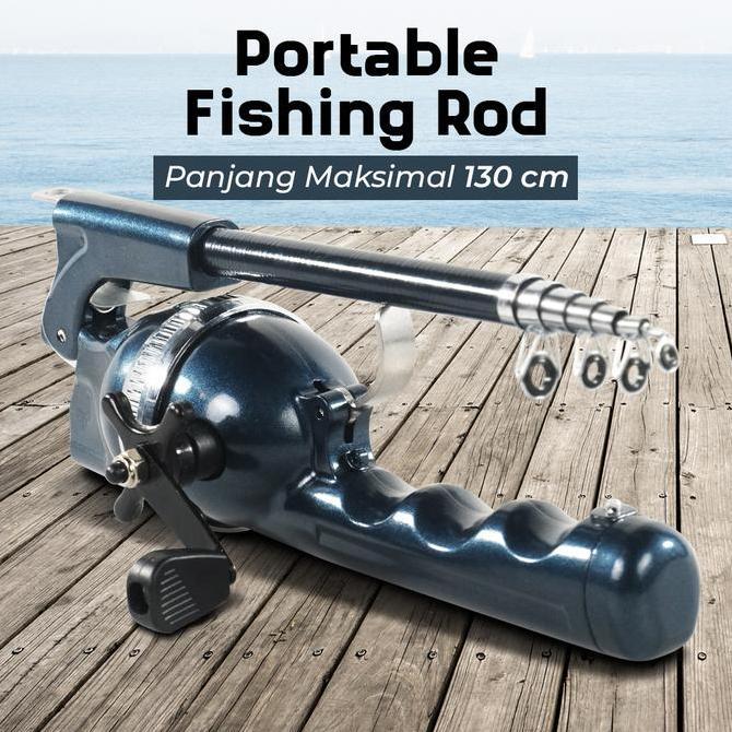 Joran pancing telescopic bisa dilipat-foldable fishing rod-jejer