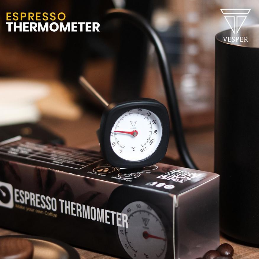 Vesper thermometer espresso coffee milk with black rubber / thermometer temperature kopi susu air li
