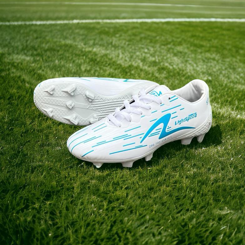 100% AMAN SEPATU BOLA JUNIOR ANAK SPECS LIGHTSPEED REBORN TERBARU WARNA PUTIH BIRU OLAHRAGA ANAK