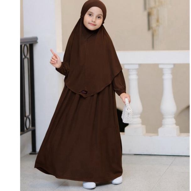 ORIGINAL UMMI - SETELAN GAMIS SYAR'I ANAK PEREMPUAN HUMAIRA SET  M L XL XXL USIA 3 SAMPAI 11 TAHUN