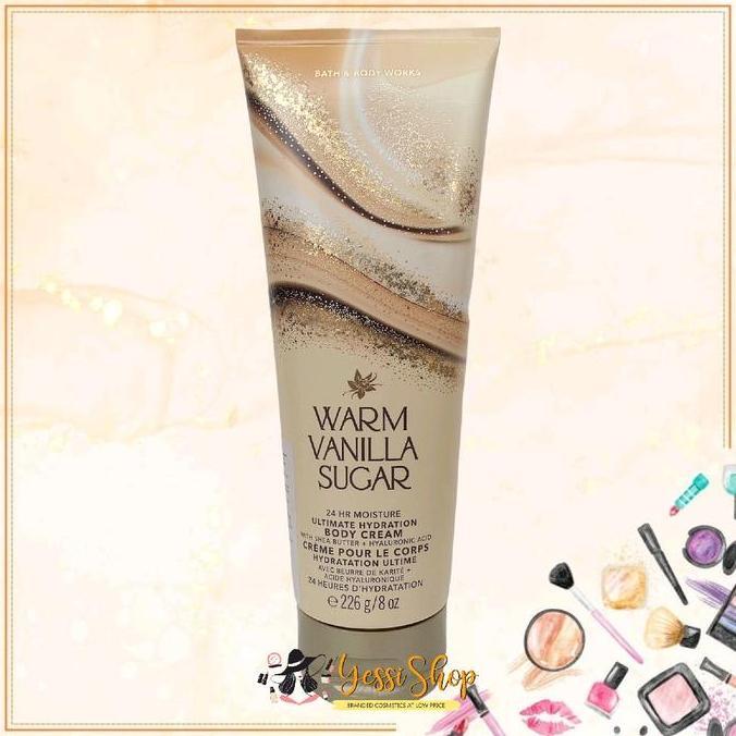 Sale Bbw Warm Vanilla Sugar 24 Hr Moisture Body Cream 226Gram (Original Counter + Bpom Resmi) Hyalur