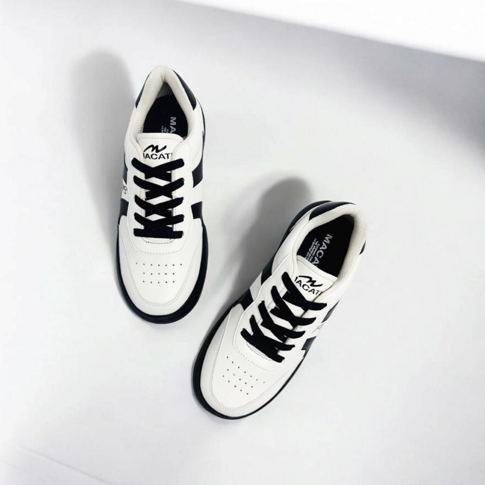 Flash Sale Macati Sepatu Sneakers Hitam Putih Wanita Pria Korean Style Terbaru Sepatu Sekolah Wanita