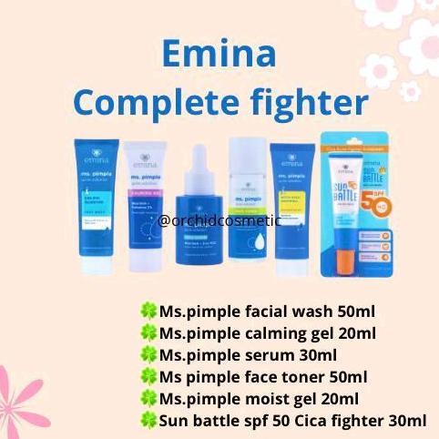 Grosir Emina Paket Ms.Pimple Hemat / Emina Murah / Emina Paket Ms.Pimple Anti Jerawat