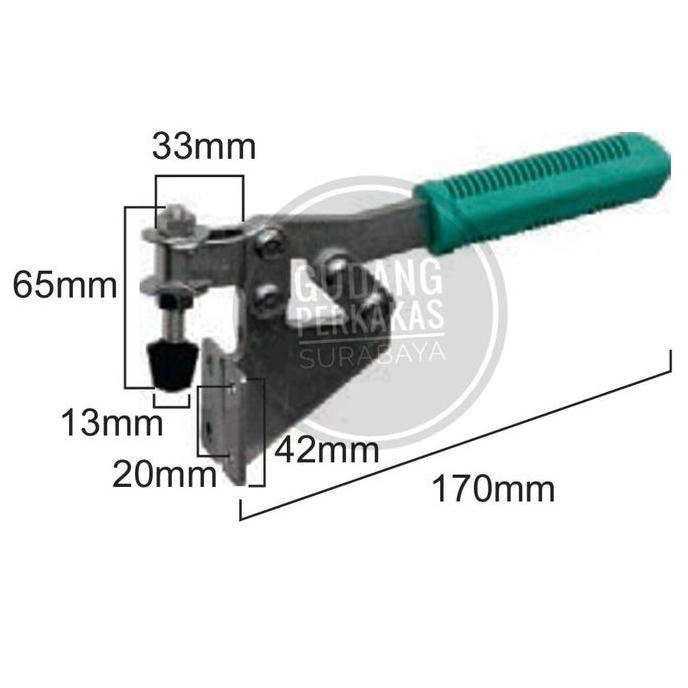 Promo horizontal toggle clamp TCH-921 280kg horisontal klem toggle clamping Diskon