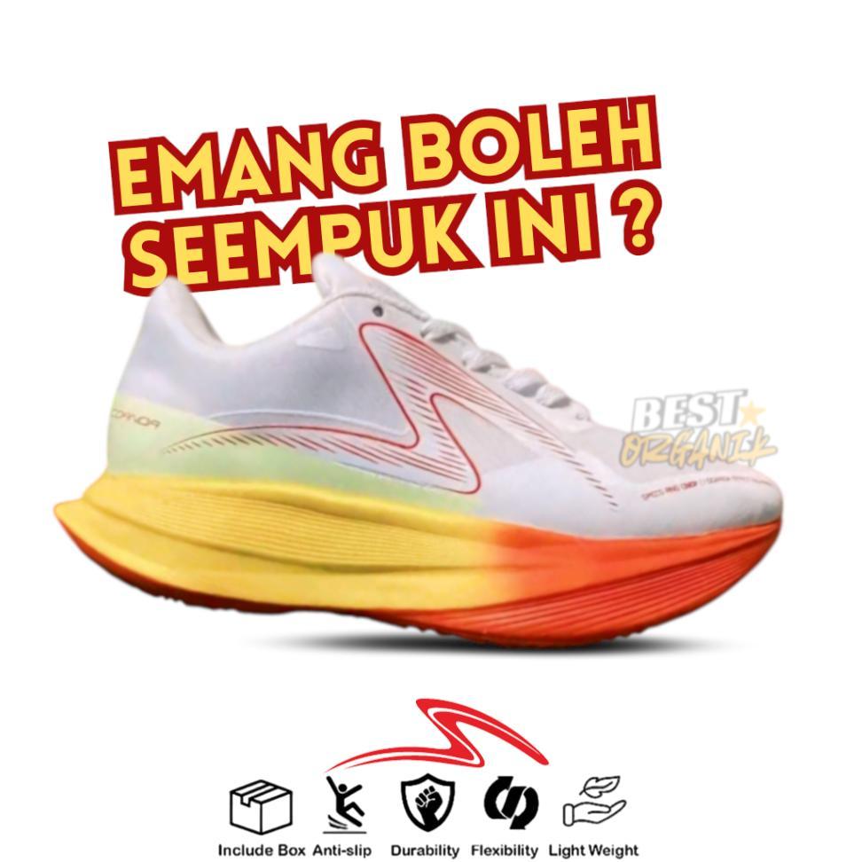 Hot Deals Sepatu Joging Pria Wanita Specs Putih Merah - Sepatu Lari Pria Sepatu Sport Pria Sepatu Ru