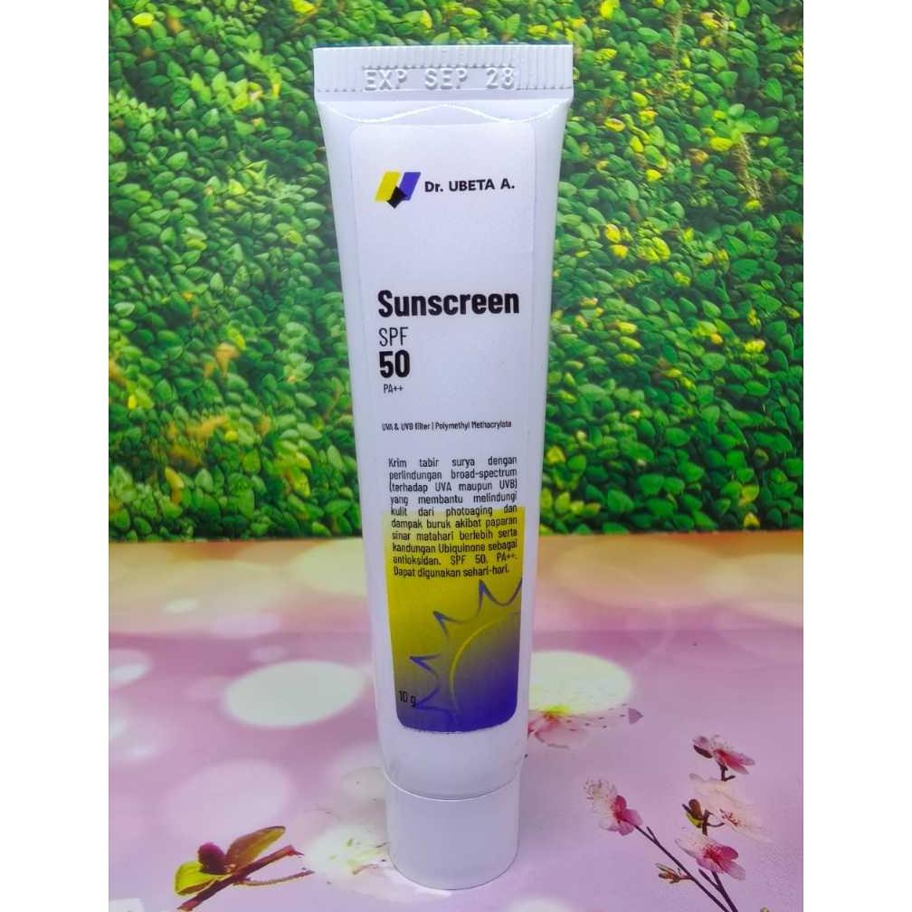 Dr. UBETA A. SUNSCREEN SPF 50 PA++  PLUS PELEMBAB, Tabir Surya Broad Spectrum (UVA Dan UVB), dengan 