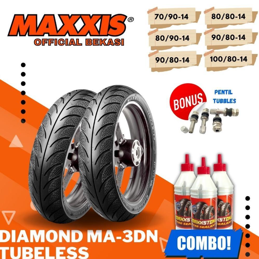 (FREE PENTIL + WRAG) BAN MAXXIS DIAMOND MA-3DN TUBELESS / ( 70/90 - 80/90 - 90/90 - 80/80 - 90/80 - 