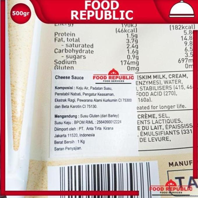 Milkwiol- Tatua Premium Cheese Sauce 1 Kg Import Newzealand Tanpa Pewarna Buatan