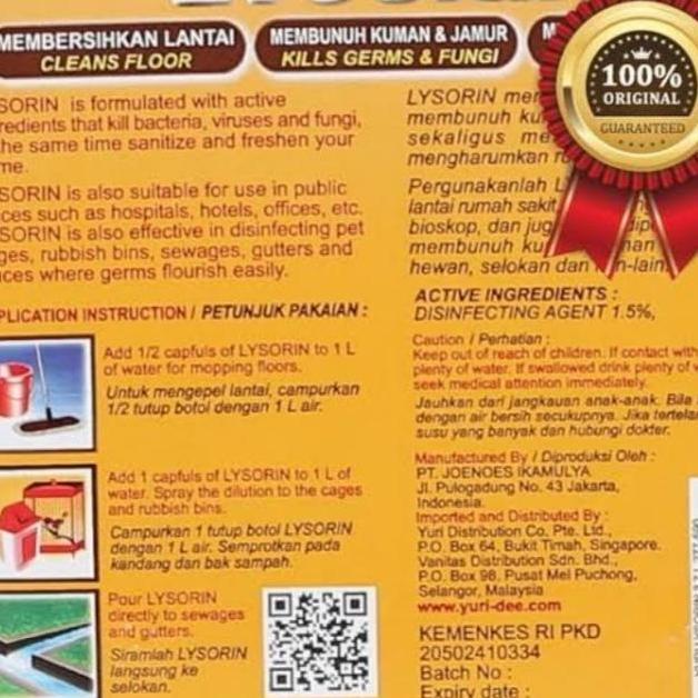 Lysn Yuri Disinfektan 1000 Ml