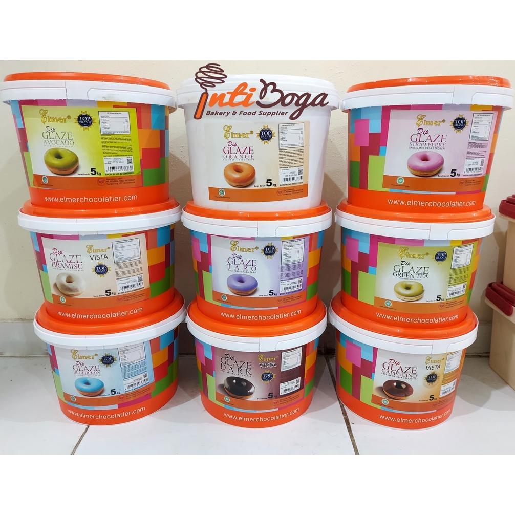 [CAQUEEN] Elmer Dip Glaze Donat 5 Kg Pail - Donut Topping 5Kg