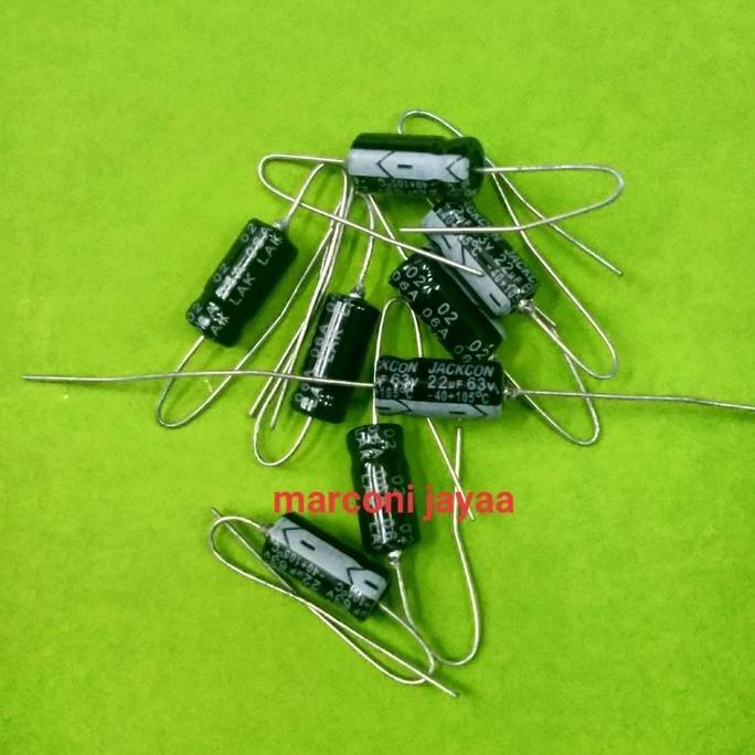 kapasitor 22uf 63volt polar axial TERMURAH